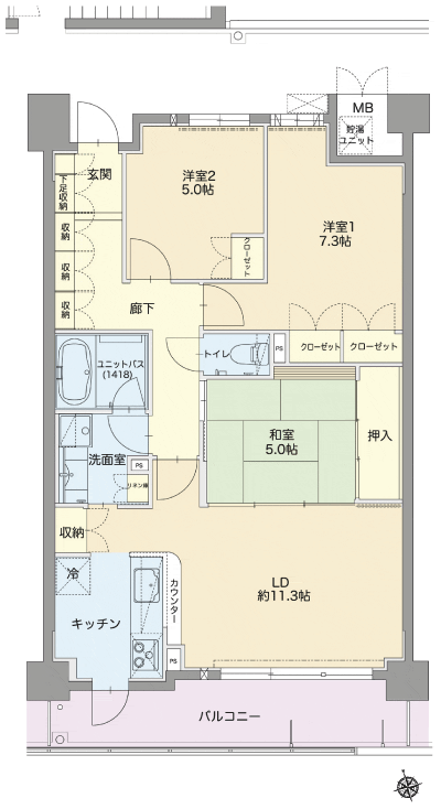 Floor: 3LDK, occupied area: 76.25 sq m, Price: 1980 yen ・ 20.8 million yen