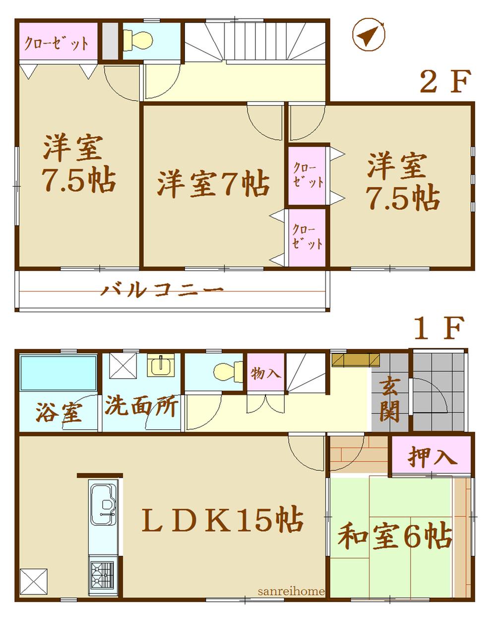 Floor plan. 1839m to Ishinomaki Municipal Kanomata Elementary School