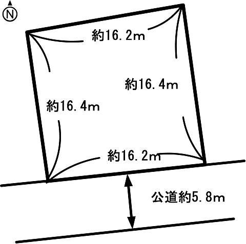 Compartment figure. Land price 3.8 million yen, Land area 281.84 sq m