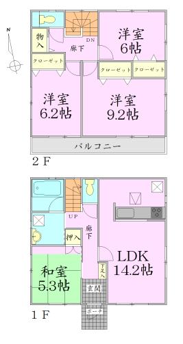 Floor plan. 21.9 million yen, 4LDK, Land area 165.43 sq m , Building area 96.79 sq m