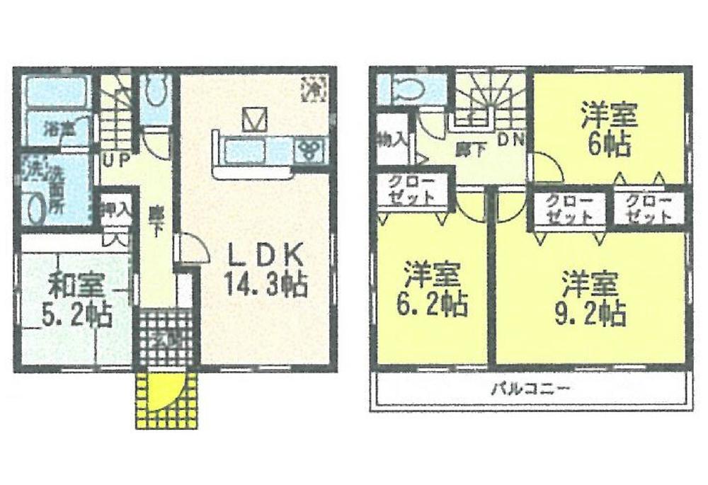 Floor plan. (3 Building), Price 21.9 million yen, 4LDK, Land area 165.43 sq m , Building area 96.79 sq m