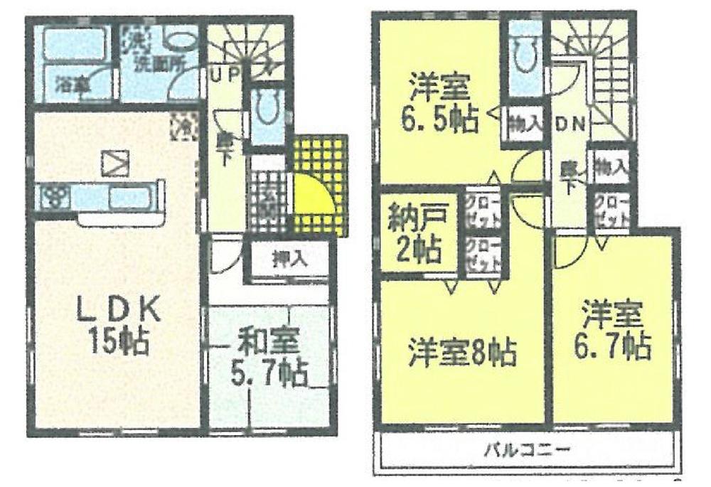 Floor plan. 20,900,000 yen, 4LDK, Land area 164.6 sq m , Building area 98.81 sq m