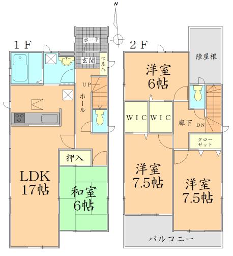 Floor plan. 29 million yen, 4LDK + 2S (storeroom), Land area 200 sq m , Building area 105.98 sq m