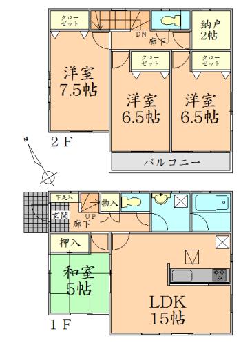 Floor plan. 20,900,000 yen, 4LDK + S (storeroom), Land area 146.18 sq m , Building area 96.79 sq m