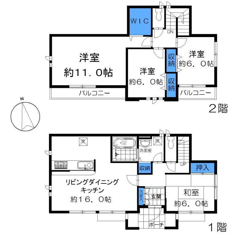 Floor plan. 29,800,000 yen, 4LDK, Land area 215.82 sq m , Building area 105.99 sq m