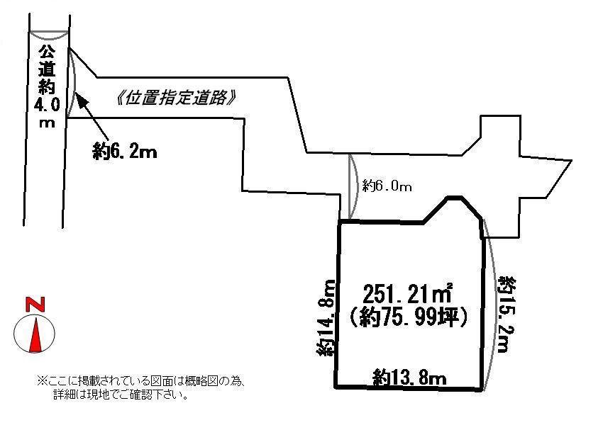 Compartment figure. Land price 11.5 million yen, Land area 251.21 sq m