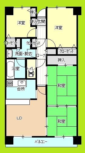 Floor plan. 4LDK, Price 12.5 million yen, Occupied area 73.29 sq m , Balcony area 8.12 sq m