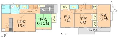 Floor plan. 17.8 million yen, 4LDK, Land area 118.8 sq m , Building area 98.74 sq m