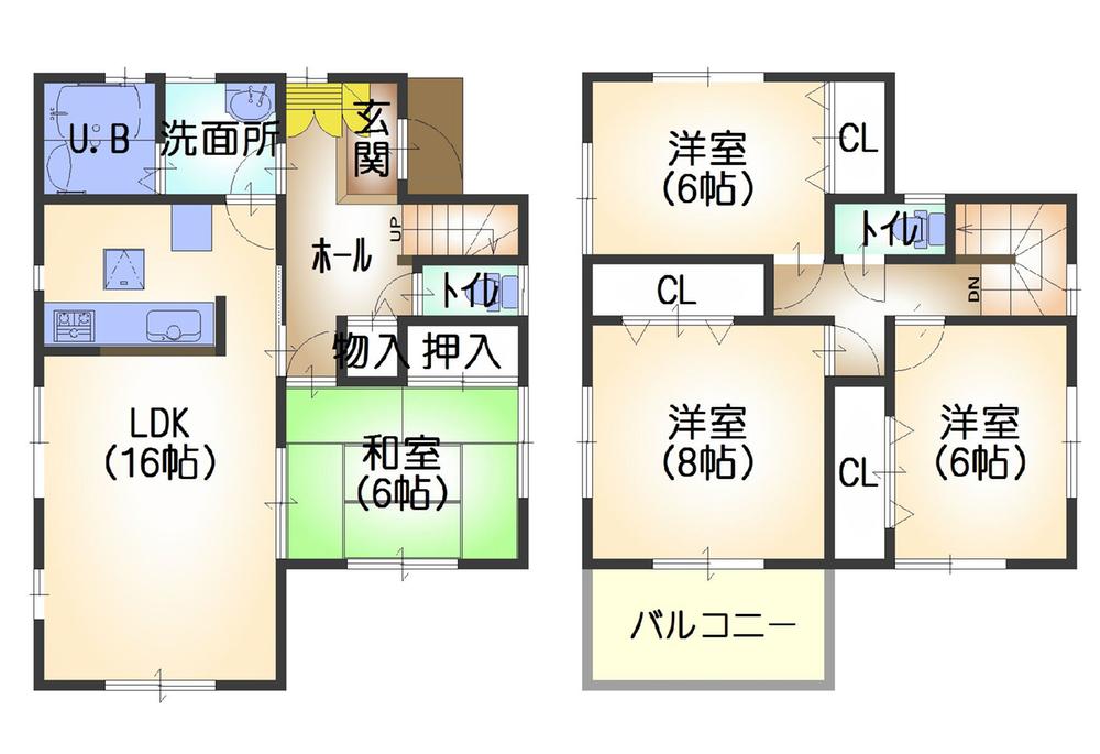 Floor plan. 23.8 million yen, 4LDK, Land area 227.17 sq m , Building area 104.33 sq m