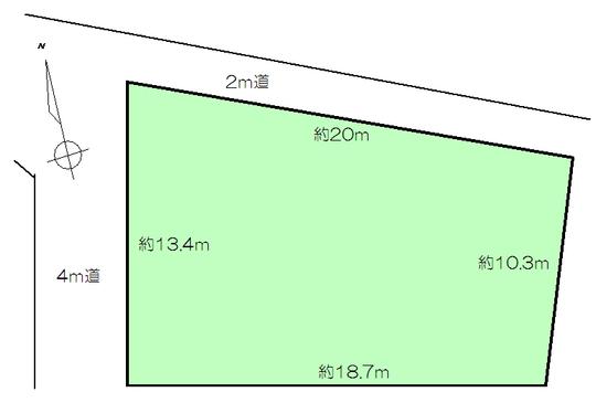 Compartment figure. Land price 2.69 million yen, Land area 231.45 sq m
