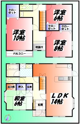 Floor plan. 19,800,000 yen, 4LDK, Land area 439.98 sq m , Building area 119.23 sq m