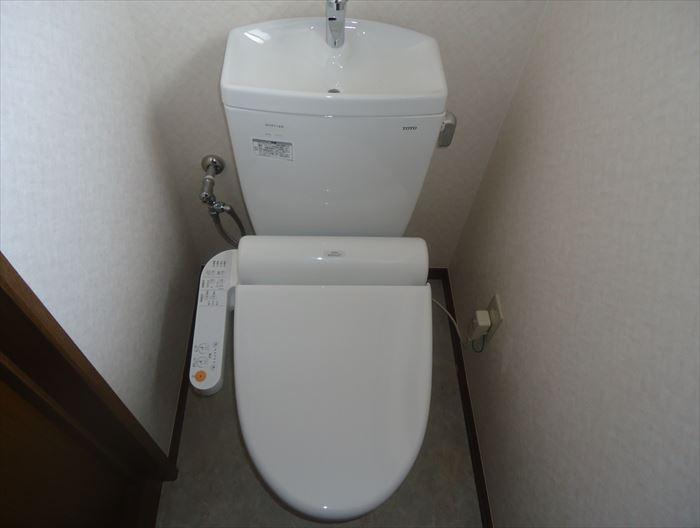 Toilet. Washlet toilet with a new