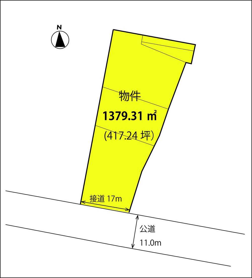 Compartment figure. Land price 21,800,000 yen, Land area 1,379.31 sq m 417 tsubo