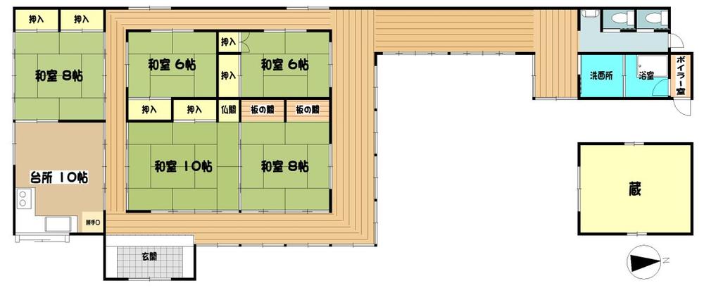 Floor plan. 21,800,000 yen, 5DK, Land area 1,379.31 sq m , Wide house of the building area 172.09 sq m 5DK! Are three toilet! 