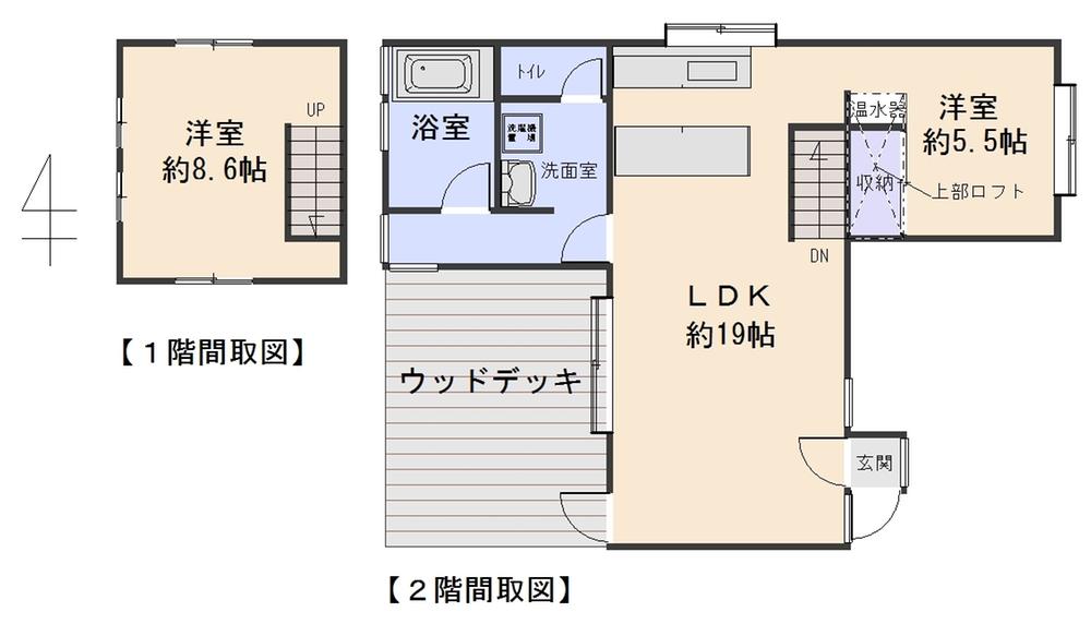 Floor plan. 6 million yen, 2LDK, Land area 506 sq m , Building area 91 sq m