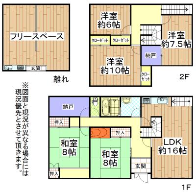 Floor plan. 17.8 million yen, 5LDK+2S, Land area 347.83 sq m , Building area 153.31 sq m