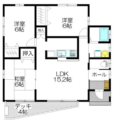 Floor plan. 12,970,000 yen, 3LDK, Land area 152.23 sq m , Building area 69.58 sq m