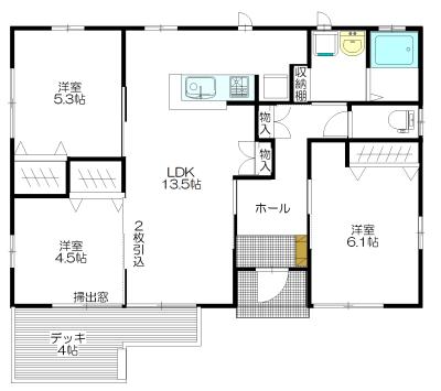 Floor plan. 14,790,000 yen, 3LDK, Land area 254.53 sq m , Building area 66.66 sq m