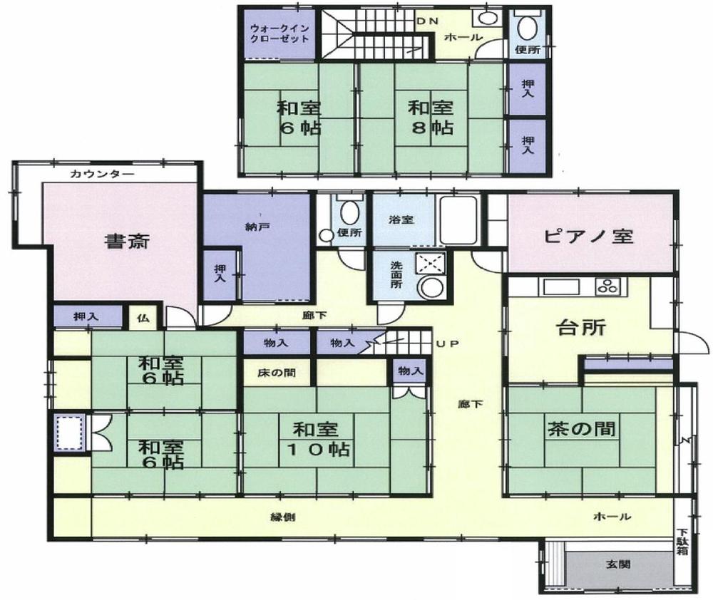 Floor plan. 17.8 million yen, 8DK + S (storeroom), Land area 634.02 sq m , Building area 225.18 sq m 8DK