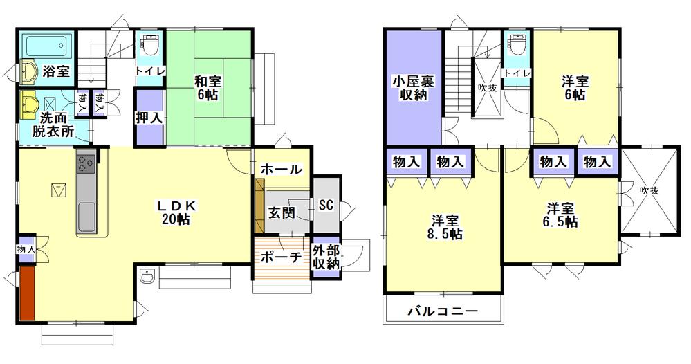 Floor plan. 24,800,000 yen, 4LDK, Land area 227.23 sq m , Building area 115.51 sq m