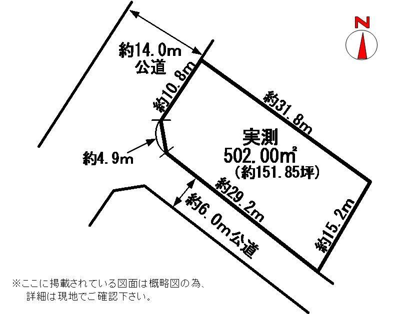 Compartment figure. Land price 38 million yen, Land area 502 sq m
