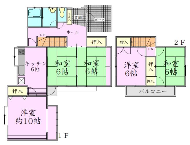 Floor plan. 18,800,000 yen, 5K, Land area 203.36 sq m , Building area 102.67 sq m