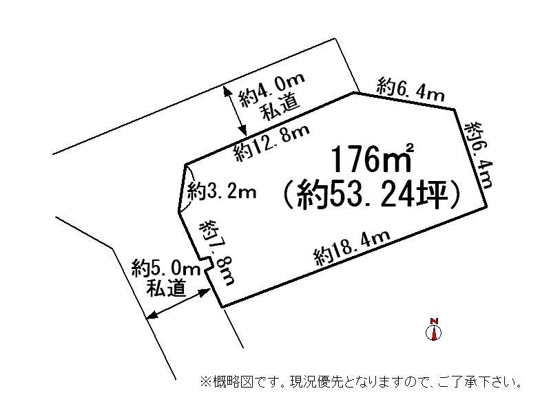 Compartment figure. Land price 2 million yen, Land area 176 sq m