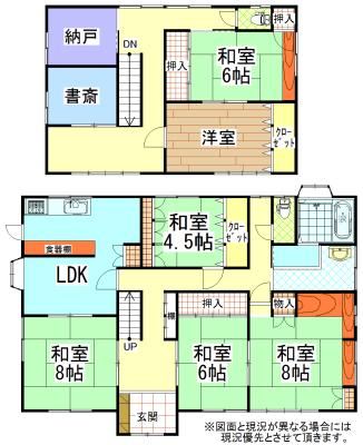 Floor plan. 22,800,000 yen, 6LDK, Land area 318.89 sq m , Building area 174.31 sq m