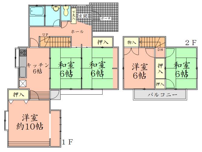 Floor plan. 18,800,000 yen, 5K, Land area 203.36 sq m , Building area 102.67 sq m