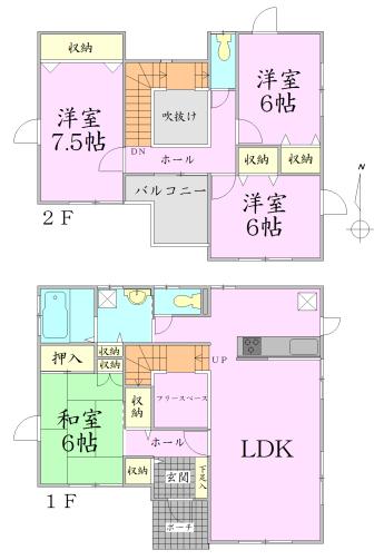 Floor plan. 29.5 million yen, 4LDK, Land area 224.94 sq m , Building area 113.44 sq m
