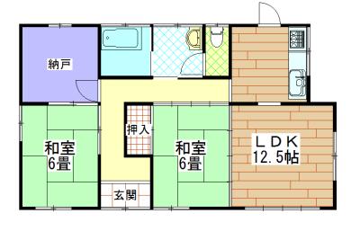 Floor plan. 17.5 million yen, 2LDK, Land area 245.39 sq m , Building area 67.07 sq m