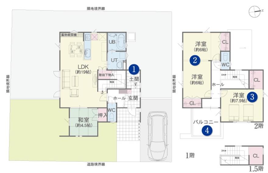 Floor plan. (Mori 乃橋 2-18-8), Price 32,800,000 yen, 4LDK+S, Land area 224.69 sq m , Building area 111.52 sq m