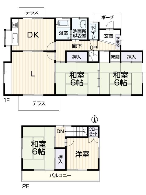 Floor plan. 13.8 million yen, 4LDK, Land area 228.38 sq m , Building area 85.7 sq m