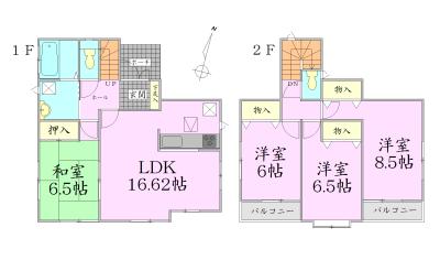 Floor plan. 24,800,000 yen, 4LDK, Land area 129.11 sq m , Building area 101.64 sq m