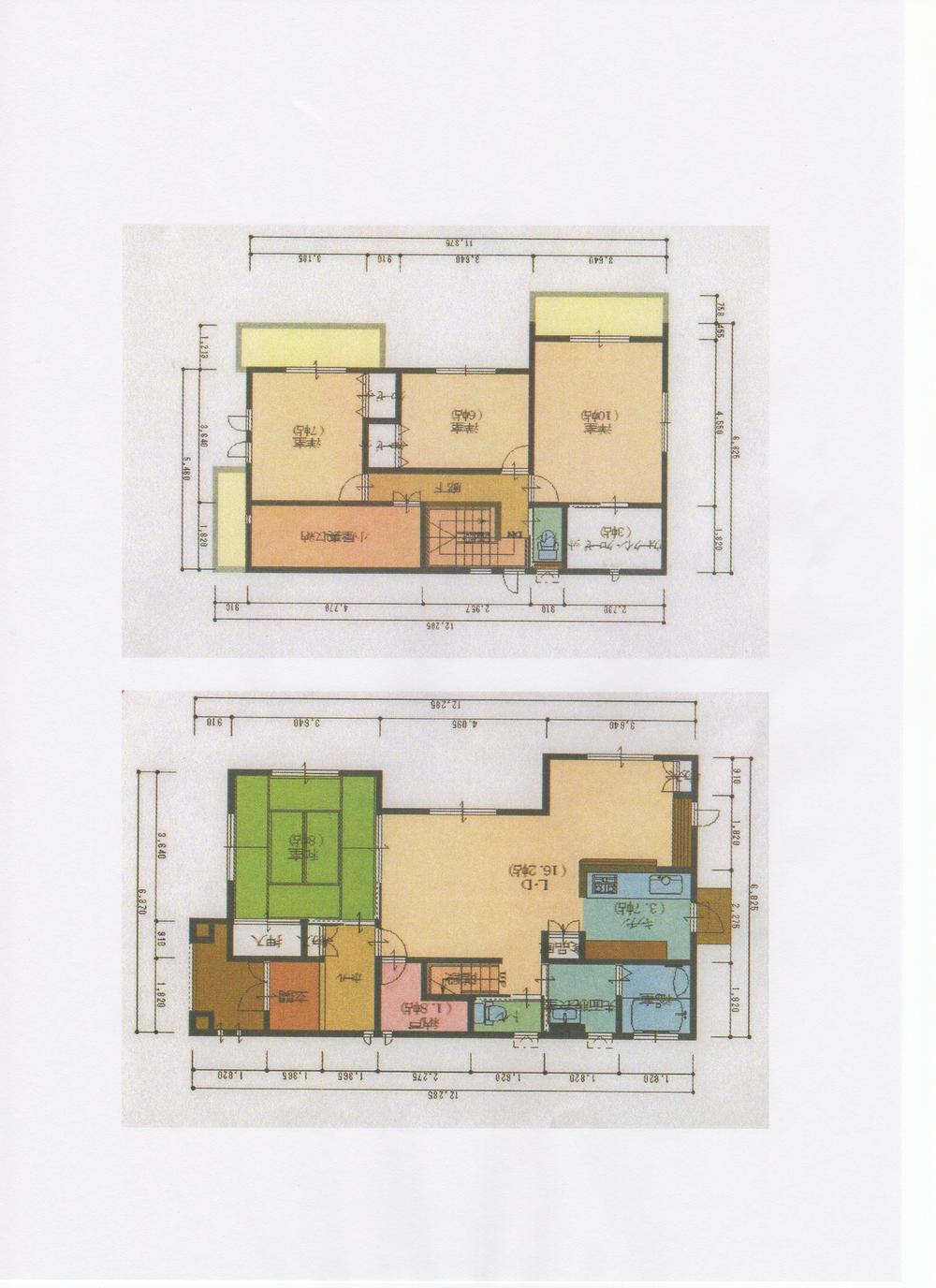 Floor plan. 37,800,000 yen, 4LDK, Land area 213.02 sq m , Building area 125.24 sq m 1 floor, Second floor