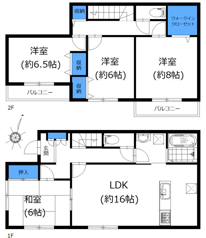 Floor plan. 23.8 million yen, 4LDK, Land area 197.44 sq m , Building area 105.99 sq m