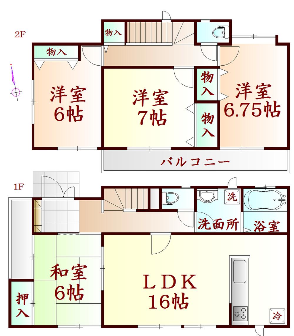 Floor plan. 17.2 million yen, 4LDK, Land area 143.7 sq m , Building area 100.6 sq m