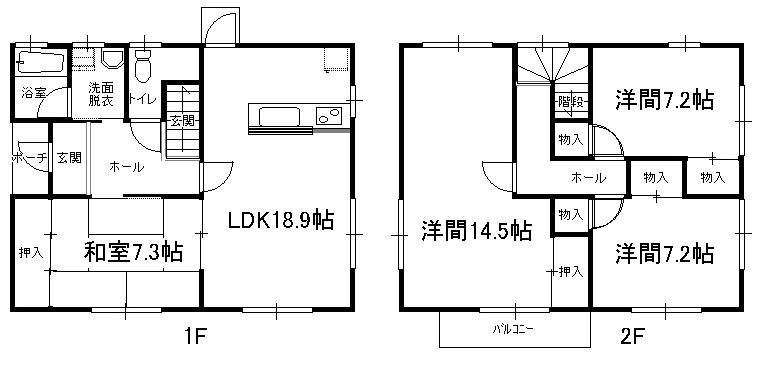 Floor plan. 13.8 million yen, 4LDK, Land area 248.19 sq m , Building area 124 sq m
