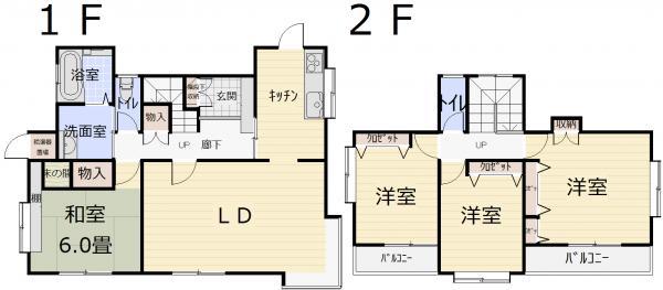 Floor plan. 24,800,000 yen, 4LDK, Land area 207.17 sq m , Good per sun on building area 105.16 sq m Zenshitsuminami direction