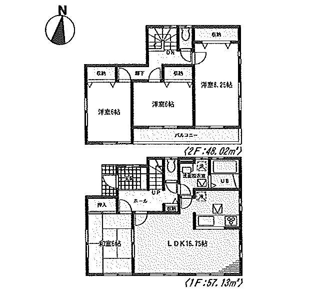 Floor plan. (1 Building), Price 23.2 million yen, 4LDK, Land area 179.85 sq m , Building area 105.15 sq m
