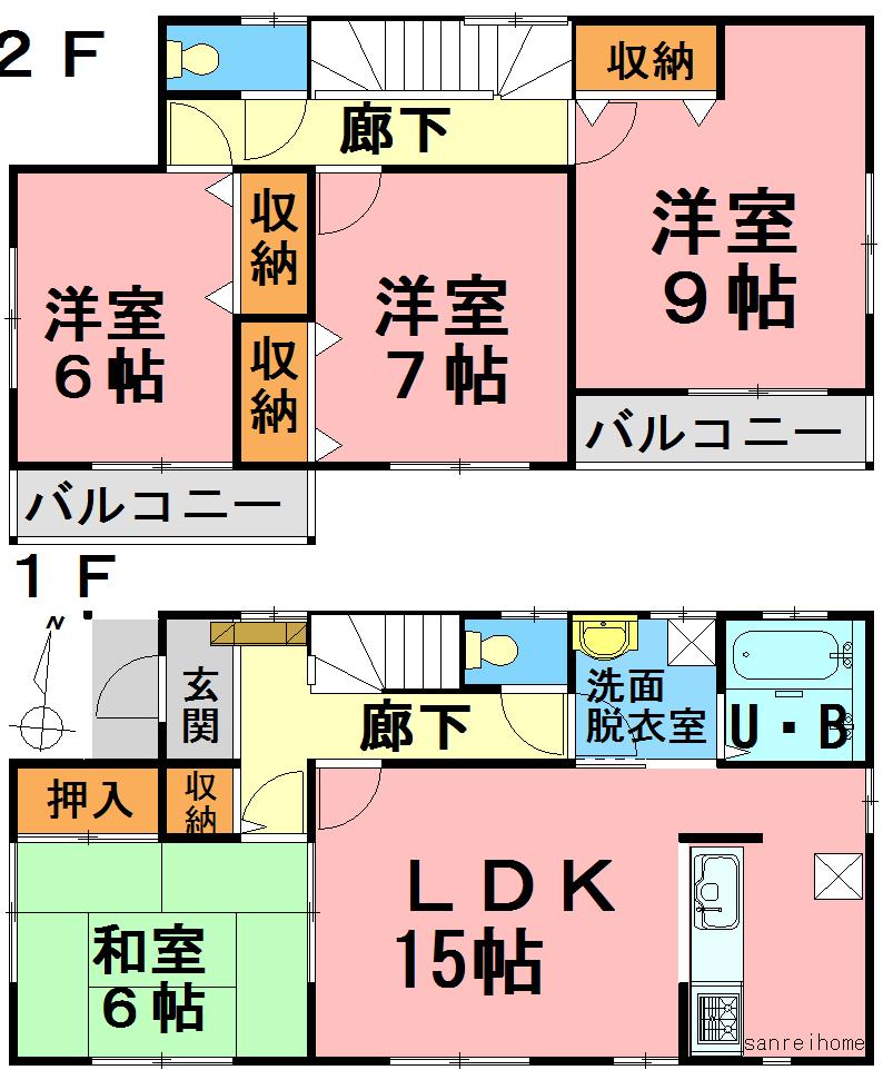 Floor plan. (13 Building), Price 25,500,000 yen, 4LDK, Land area 165.92 sq m , Building area 104.33 sq m