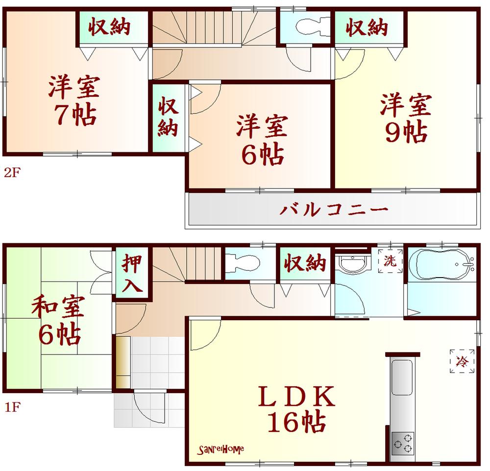 Floor plan. (15 Building), Price 26,300,000 yen, 4LDK, Land area 176.9 sq m , Building area 105.99 sq m