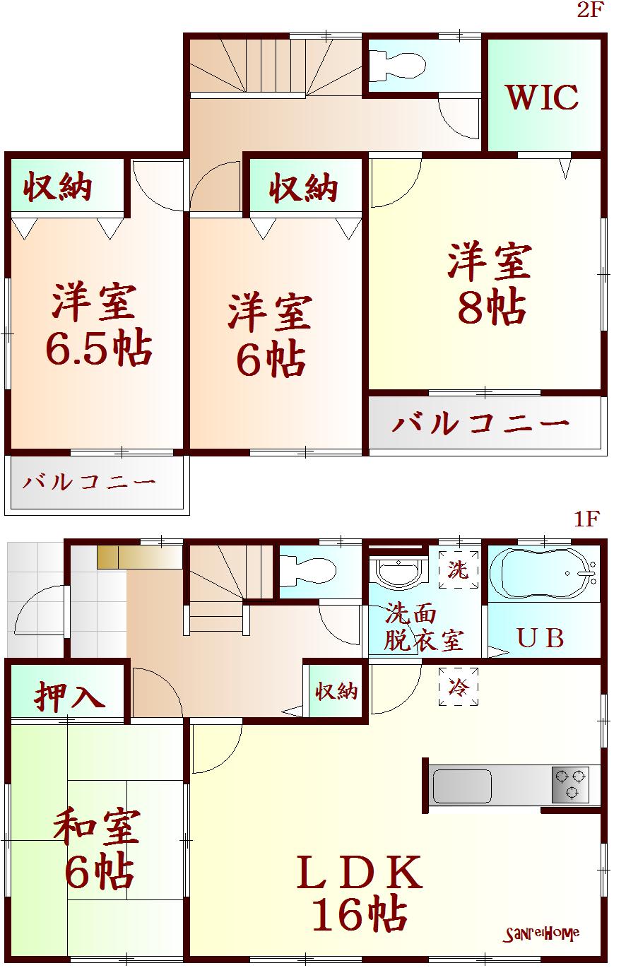 Floor plan. (20 Building), Price 24.5 million yen, 4LDK, Land area 168.23 sq m , Building area 105.99 sq m