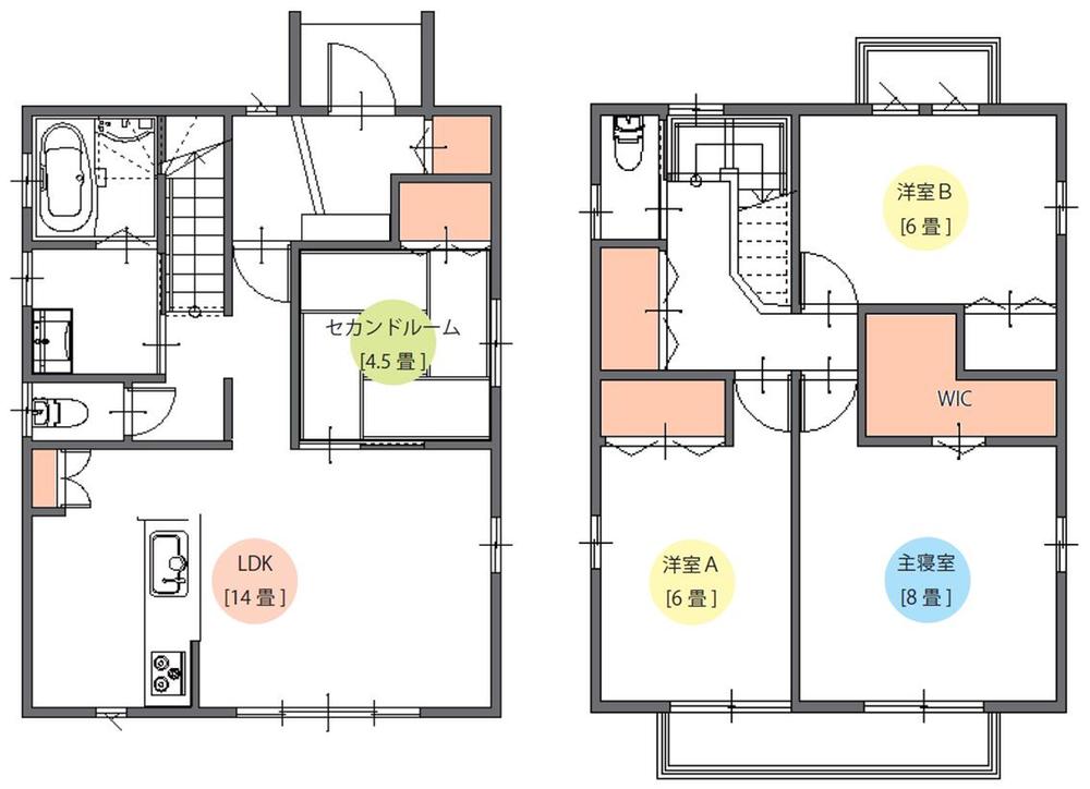 Floor plan. (Compartment No.1), Price 26,750,000 yen, 4LDK, Land area 211.4 sq m , Building area 104.34 sq m