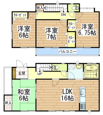 Floor plan. 17.2 million yen, 4LDK, Land area 143.7 sq m , Building area 100.6 sq m