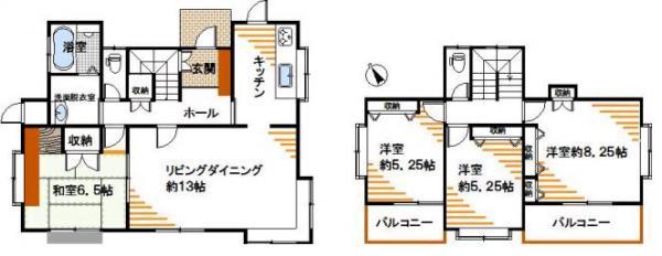 Floor plan. 24,800,000 yen, 4LDK, Land area 207.17 sq m , Building area 105.16 sq m