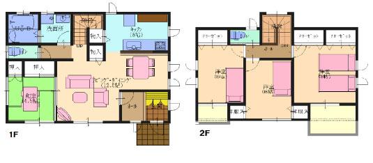 Floor plan. 23,900,000 yen, 5LDK, Land area 233.02 sq m , Building area 116.76 sq m completed image