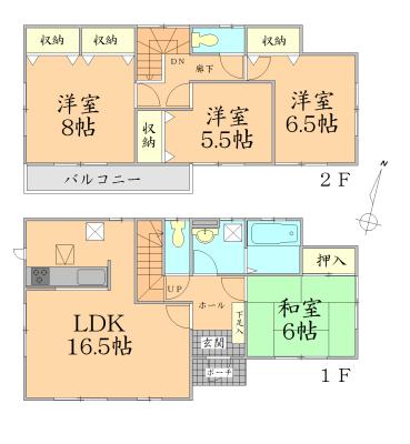 Floor plan. 22,800,000 yen, 4LDK, Land area 203.63 sq m , Building area 103.5 sq m