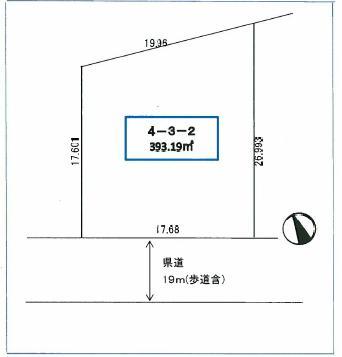 Compartment figure. Land price 23,132,000 yen, Land area 393.19 sq m   ■ Compartment Figure: Sugayadai 4-chome, 3-2