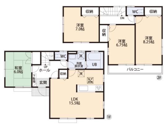 Floor plan. 26.5 million yen, 4LDK, Land area 165.16 sq m , Building area 102.67 sq m floor plan